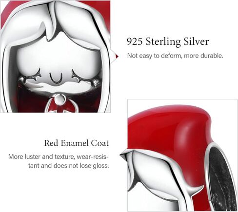 GNOCE Little Red Riding Hood Charm Bead Sterling Silver Fit Bracelet/Necklace Gift For Women Wife in Saudi Arabia