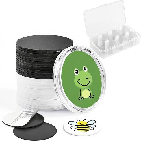 100pcs NTAG215 NFC Tags with Adhesive – Includes Clear Plastic Coin Capsules – Blank Programmable NFC 215 Chips, Compatible with TagMo, Amiibo, Android, iPhone and Other NFC Devices (Black+White-100) in Saudi Arabia