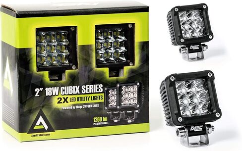 Avec 2 قطعة 2 بوصة Cubix Series 18 واط LED أضواء العمل مكعبات Duallys Pods in Kuwait