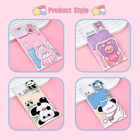 100Sheets Kawaii Portable Planner Memo Pad Stationery Sticky Notes Notebook Message Notes Notepad(Panda) in Saudi Arabia