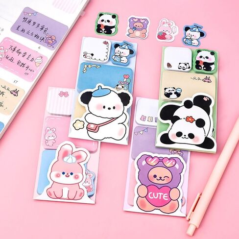 100Sheets Kawaii Portable Planner Memo Pad Stationery Sticky Notes Notebook Message Notes Notepad(Panda) in Saudi Arabia