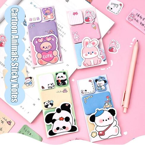 100Sheets Kawaii Portable Planner Memo Pad Stationery Sticky Notes Notebook Message Notes Notepad(Panda) in Saudi Arabia
