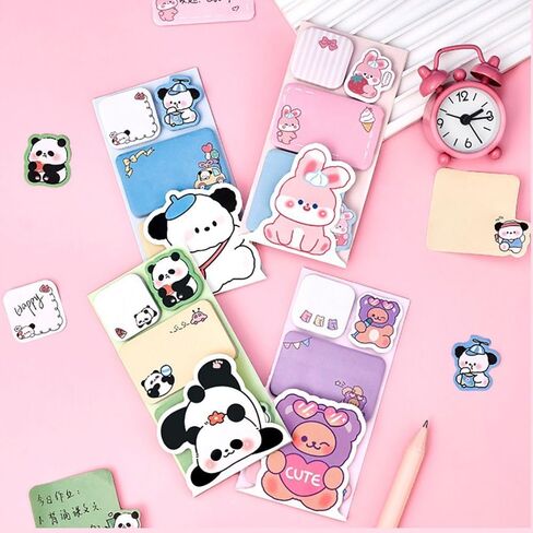 100Sheets Kawaii Portable Planner Memo Pad Stationery Sticky Notes Notebook Message Notes Notepad(Panda) in Saudi Arabia