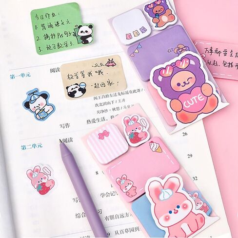 100Sheets Kawaii Portable Planner Memo Pad Stationery Sticky Notes Notebook Message Notes Notepad(Panda) in Saudi Arabia