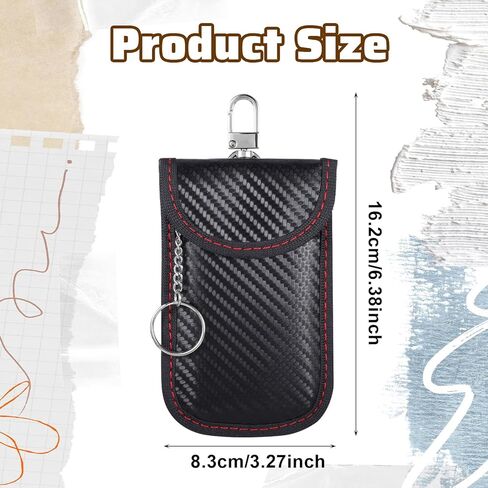 Sibba Faraday Bags for Phones and Car Key RFID Signal Blocking Pouch 2PCS Carbon Fiber Surface Signal Blocking Holder Anti-Theft Key Fob Protector Bag for Cell Phones Cars Keys Fob Cage Signals Blocke in Saudi Arabia