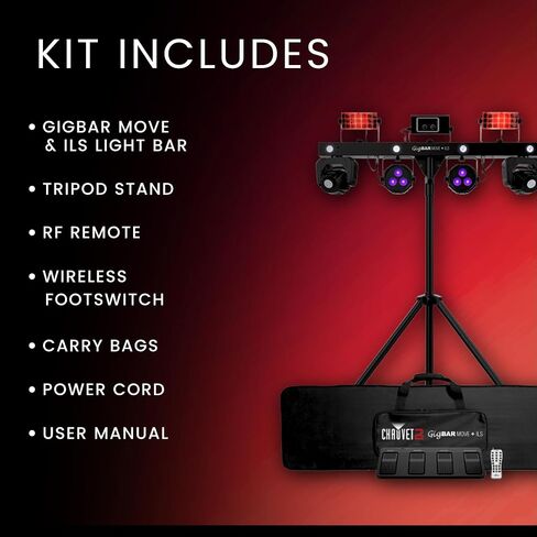 إضاءة LED CHAUVET DJ (CHDDJ)، أسود (GigBAR Move + ILS) in Saudi Arabia
