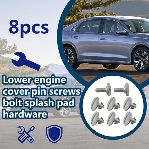 Professional Set of 8 Lower Engine Cover Pin Screws Bolts Steel Hardware Kit for Honda CR-V 2017-19, Splash Shield Kit Replace for 90674-TY2-A01 90105-TBA-A00 in Saudi Arabia