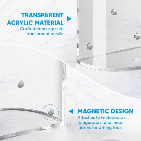 حامل أقلام مغناطيسي، حامل أقلام مغناطيسي للمسح الجاف، حامل أقلام أكريليك للثلاجة، المكتب، الفصل الدراسي، كوب القلم الرصاص، علبة القلم، منظمة الفصل الدراسي in Kuwait