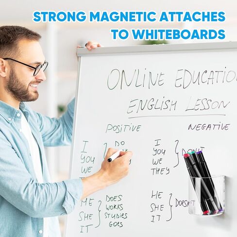 حامل أقلام مغناطيسي، حامل أقلام مغناطيسي للمسح الجاف، حامل أقلام أكريليك للثلاجة، المكتب، الفصل الدراسي، كوب القلم الرصاص، علبة القلم، منظمة الفصل الدراسي in Kuwait