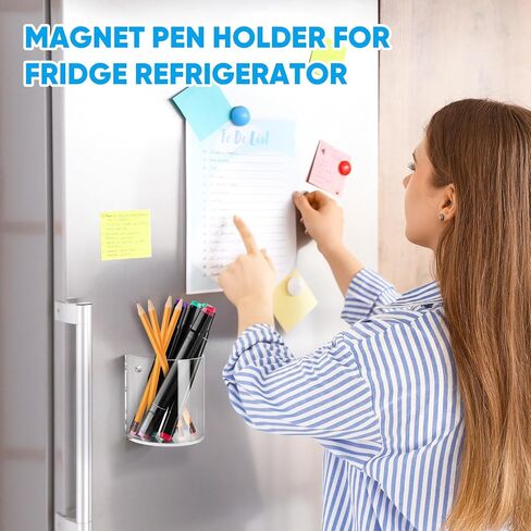 حامل أقلام مغناطيسي، حامل أقلام مغناطيسي للمسح الجاف، حامل أقلام أكريليك للثلاجة، المكتب، الفصل الدراسي، كوب القلم الرصاص، علبة القلم، منظمة الفصل الدراسي in Kuwait