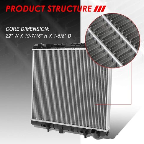 مشعاع Auto Dynasty متوافق مع 99-02 Land Rover Range Rover AT، DPI 2914 Factory Style 1-Row Cooling Radiator، قلب من الألومنيوم in Saudi Arabia