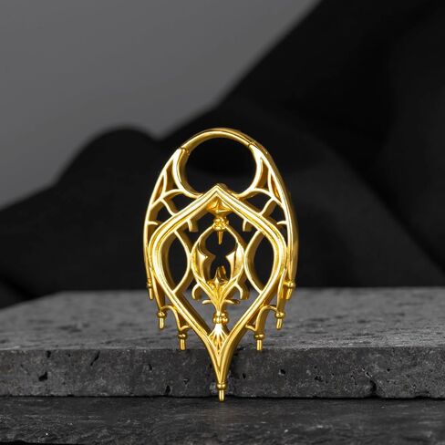 2PCS Ear Weights Hangers for Stretched Ear Lobes, Stainless Steel Gothic Dangle Ear Weights Gauges, Hypoallergenic Ears Expander Hangers Body Piercing Jewelry for Women and Men in Saudi Arabia