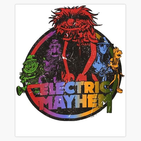 Electric Mayhem Retro 5" Removable Magnetic Bumper Sticker | Heavy-Duty Vehicle Magnet in Saudi Arabia
