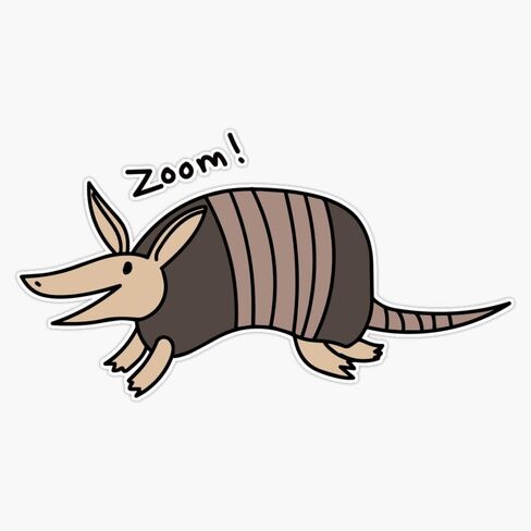 Zoom Armadillo Magnetic Reusable Bumper Vinyl Sticker 5" in Saudi Arabia