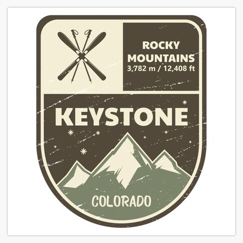 Keystone Rocky Mountains Colorado Magnet Reusable Flexible Magnetic Sticker 5" in Saudi Arabia