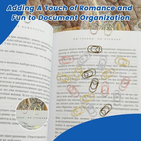 200 قطعة من مشابك الورق على شكل قلب الحب، معدنية مقاس 0.768 بوصة، مشابك ورقية صغيرة لطيفة ومشابك إشارات مرجعية لتزيين المكتب والمدرسة والمكتب والمستندات والملاحظات والأعمال الورقية وسجلات القصاصات والحرف اليدوية in Kuwait