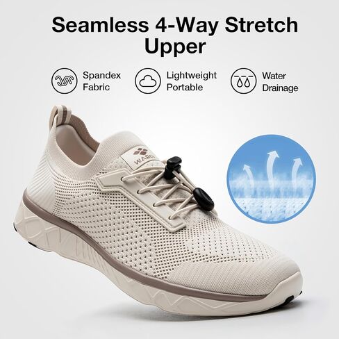 Men’s Quick-Dry Water Shoes with Arch Support, Non-Slip Swim Shoes for Pool, Beach, Aqua Shoes for Water Sports & Outdoor Water Activities in Saudi Arabia