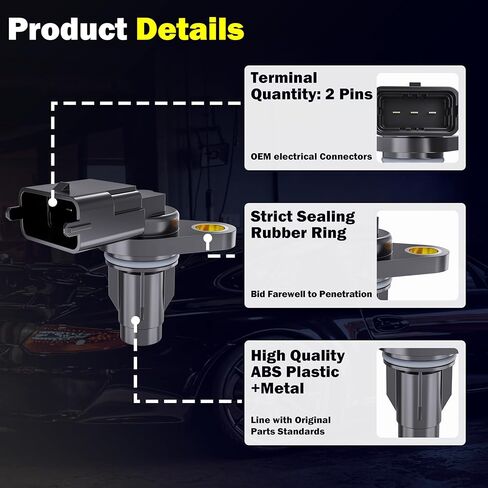 مستشعر موضع عمود الحدبات للمحرك متوافق مع Hyundai Sonata Tucson 2015-2022، Elantra 2017-2020، 2012-2019 Accent & 2011-2021 Kia Soul Rio، 2014-2020 Forte Forte5 Optima 962-272، 5S12755 in Kuwait