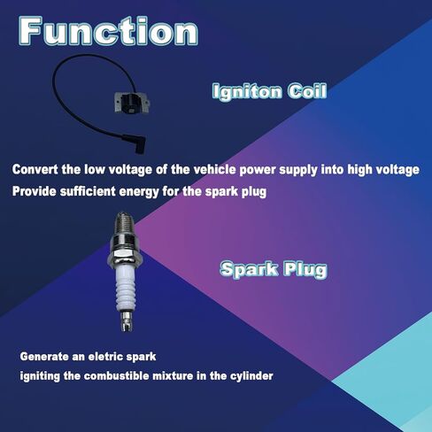 Ignition Coil for Cummins Onan RV Generator with 21" 573mm Wire Replace Part No. 166-0859-02 A058T425 with Spark Plug in Kuwait