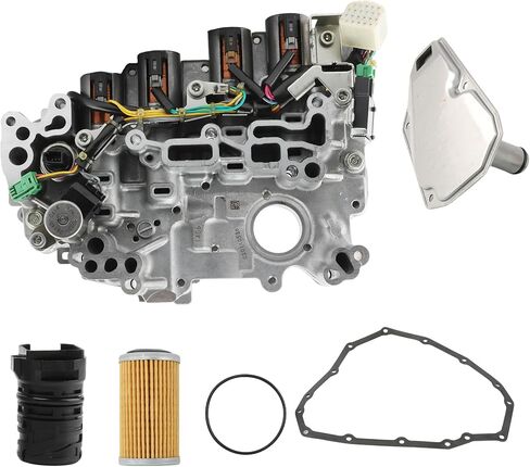 RE0F11A JF015E CVT جسم صمام ناقل الحركة مع ملفات لولبية وفلتر مجموعة حشية وعاء الزيت لنيسان سنترا 2013-2019، فيرسا 2012-2019، لشفروليه سبارك 2013-2015، لميتسوبيشي سوزوكي # 31705-X428E in Saudi Arabia