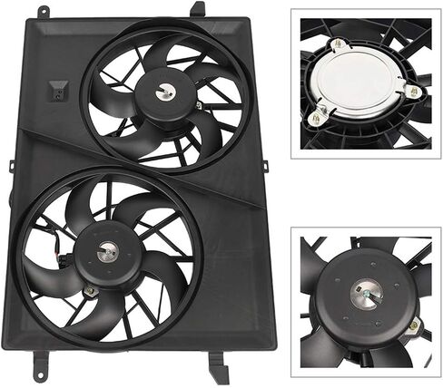 12 Volt Radiator Condenser Fan Assembly Compatible for 2008-2017 for Enclave 3.6L 2007-2010 for Outlook 3.6L, Driver Passenger Side/LH RH Radiator Fan 621930 in Saudi Arabia