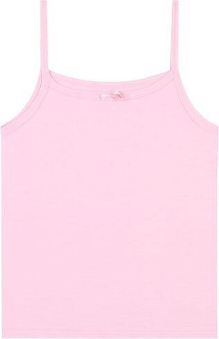 قميص داخلي Tahari Girl Basic Cami للاستخدام اليومي مكون من 5 قطع باللون الأبيض، الرمادي المنقط، الوردي، المتوسط in Saudi Arabia