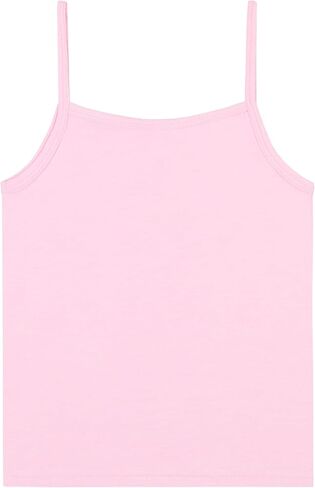 قميص داخلي Tahari Girl Basic Cami للاستخدام اليومي مكون من 5 قطع باللون الأبيض، الرمادي المنقط، الوردي، المتوسط in Saudi Arabia