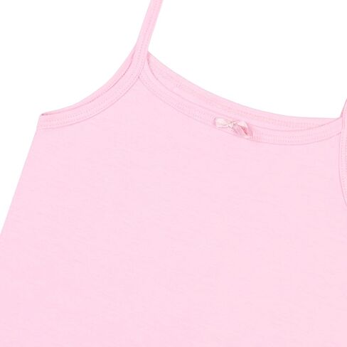 قميص داخلي Tahari Girl Basic Cami للاستخدام اليومي مكون من 5 قطع باللون الأبيض، الرمادي المنقط، الوردي، المتوسط in Saudi Arabia