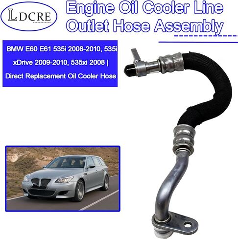 مجموعة خرطوم منفذ تبريد زيت المحرك 17227560980 متوافقة مع BMW E60 E61 535i 2008-2010، 535i xDrive 2009-2010، 535xi 2008 | خرطوم تبريد الزيت البديل المباشر in Saudi Arabia