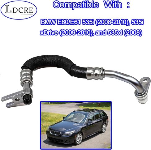 مجموعة خرطوم منفذ تبريد زيت المحرك 17227560980 متوافقة مع BMW E60 E61 535i 2008-2010، 535i xDrive 2009-2010، 535xi 2008 | خرطوم تبريد الزيت البديل المباشر in Saudi Arabia