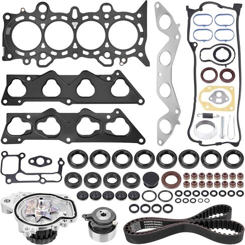 HS26236PT Head Gasket Set Timing Belt Kit W/Water Pump Compatible with Honda Civic HX/EX 1668CC/1700CC 1.7L 2001-2005 D17A2 D17A6 Replace#HS26236PT-2 HS4034 in Saudi Arabia