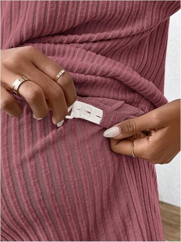 Women's Maternity Summer Short Sets 2 Piece Outfits Short Sleeve Ribbed T Shirt and Shorts in Saudi Arabia