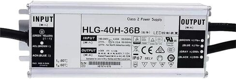 1 قطعة HLG-40H-42B 42 فولت 0.96A الجهد المستمر تيار مستمر يعتم LED الإضاءة سائق المياه برهان PFC IP67 in Saudi Arabia