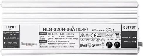 1pcs HLG-320H-36A 36V 8.9A 320.4W Constant Voltage LED Lighting Driver Waterproof LED Power(HLG-320H-36A) in Saudi Arabia