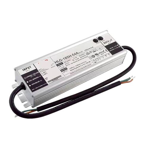 1pcs HLG-185H-54A 54V 3.45A Constant Voltage LED Lighting Driver PFC IP65 AC-DC Indoor Outdoor in Saudi Arabia