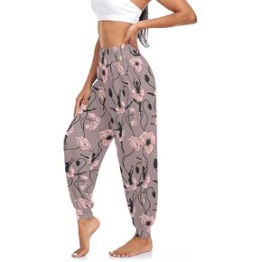 Women Yoga Pants High Waisted Stretch Loose Boho Trousers Sports Dance Harem Pants in Kuwait
