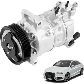 Air Conditioner AC Compressor with Compatible with 2019-2024 Volkswagen Jetta GTI,Arteon,Golf Alltrack R SportWagen,Taos,& Fit for 2015-2024 Audi A3,Q3,S3,TT Quattro,Replace Part# 41194NEW, 198507 in Kuwait