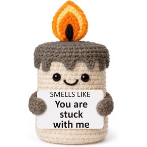 Funny Birthday Gifts for Him Her Boyfriend Girlfriend Husband Wife Couples - Romantic Valentines Day Wedding Anniversary I Love You Gifts for Women Men - to My Love Handmade Crochet Candle in Kuwait