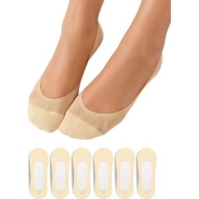 Tournesol Women's 6 Pairs No Show Socks Mesh Liner Ultra Low Cut Non Slip Thin Invisible Socks for Flats Loafer Size 5-11 in Kuwait