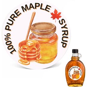 48 Maple Syrup Jar Labels 2 inch Mason Jar Stickers for Homemade Maple Syrup, Small Business Packaging, Canning Labels in Kuwait