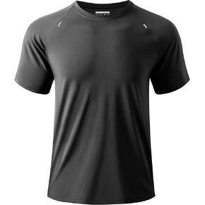 قمصان رياضية للرجال بأكمام قصيرة وتناسب الجفاف وخفيفة الوزن وقميص رياضي للجري والصالة الرياضية النشطة in Kuwait