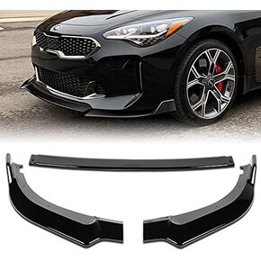 Q1-TECH, Front Bumper Lip fit for compatible with 2018 2019 2020 2021 Kia Stinger, Front Bumper Lip Spoiler Air Chin Body Kit Splitter Painted Glossy Black ABS, (CK-Style) in Kuwait