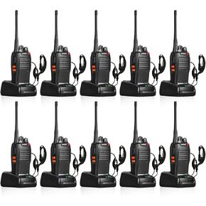 666S 10 Pack walkie talkies for Adults Long Range Rechargeable with Headphones and Li-ion Battery,Two Way Radio has VOX/Noise Reduction/TOT/Flashlight/Monitoring/Scan Function（10 Pack） in Kuwait