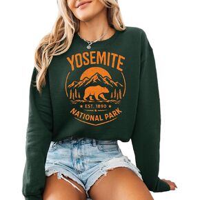 Yosemite National Park Sweatshirt – Vintage Mountain Bear Graphic Pullover in Kuwait