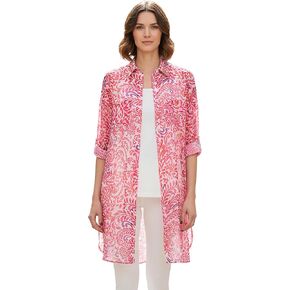 Jessica London Women's Plus Size Sheer Georgette Mega Tunic in Kuwait