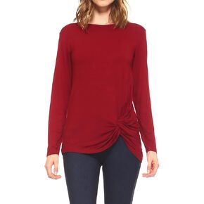 Women’s Long Sleeve Twisted Knot Knit Top in Kuwait