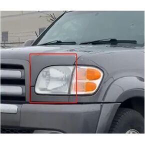 عدسة المصابيح الأمامية للسيارة متوافقة مع تويوتا تندرا 2004 2005 2006 غطاء أمامي من البلاستيك الشفاف يحل محل الزجاج الأصلي (يسار) in Kuwait