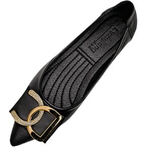 Women's Genuine Leather Pointed Toe Slip On Flats Ultra Soft Sole Comfortable Dress Shoes for Parties Dates Office Wear in Kuwait
