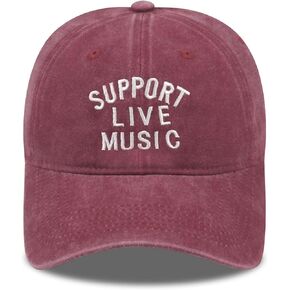 Funny Vintage Embroidered Baseball Cap, Adjustable Cotton Dad Hat for Men Women, Music & Walking Outdoor Gifts in Kuwait