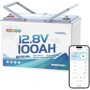 Redodo 2 Pack Smart Bluetooth 12V 165Ah بطارية بحرية ثنائية الغرض، 1200CCA Group 31 بطارية بدء، 2112Wh بطاريات دورة عميقة مع تسخين ذاتي، IP67 مقاومة للماء in Kuwait